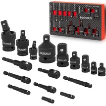 Socket Adapter Set 17 Piece Includes Socket Adapter And Reducer, Universal Joint - £59.13 GBP