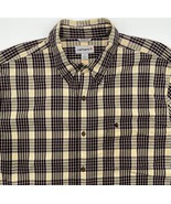 Carhartt plaid check short sleeve button shirt xl - £10.25 GBP