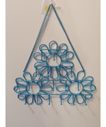 Blue Metal Daisy Design Necklace Scarf or Belt Hanger 20 Hooks For Hangi... - £12.06 GBP