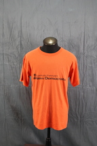 Vintage Graphic T-shirt - Saskatchewan NDP Get Orange - Men&#39;s Medium - £38.37 GBP