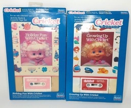 Playmates Cricket 2-Activity Book & Cassette Tape Sets Holiday Fun & Growing Up - $33.37