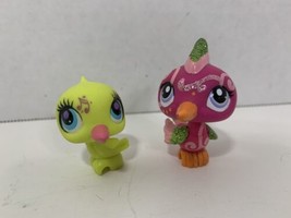 Littlest Pet Shop birds 2877 green hummingbird 2340 woodpecker pink glitter - £7.13 GBP