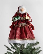 Mrs. Claus Red Hand Painting Christmas Tree Topper Decor By Balsam Hill - £249.27 GBP