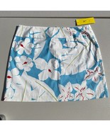 NEW Helen Wang Floral Pencil Skirt Womens 8 Hawaiian White Blue Leaves C... - £29.54 GBP