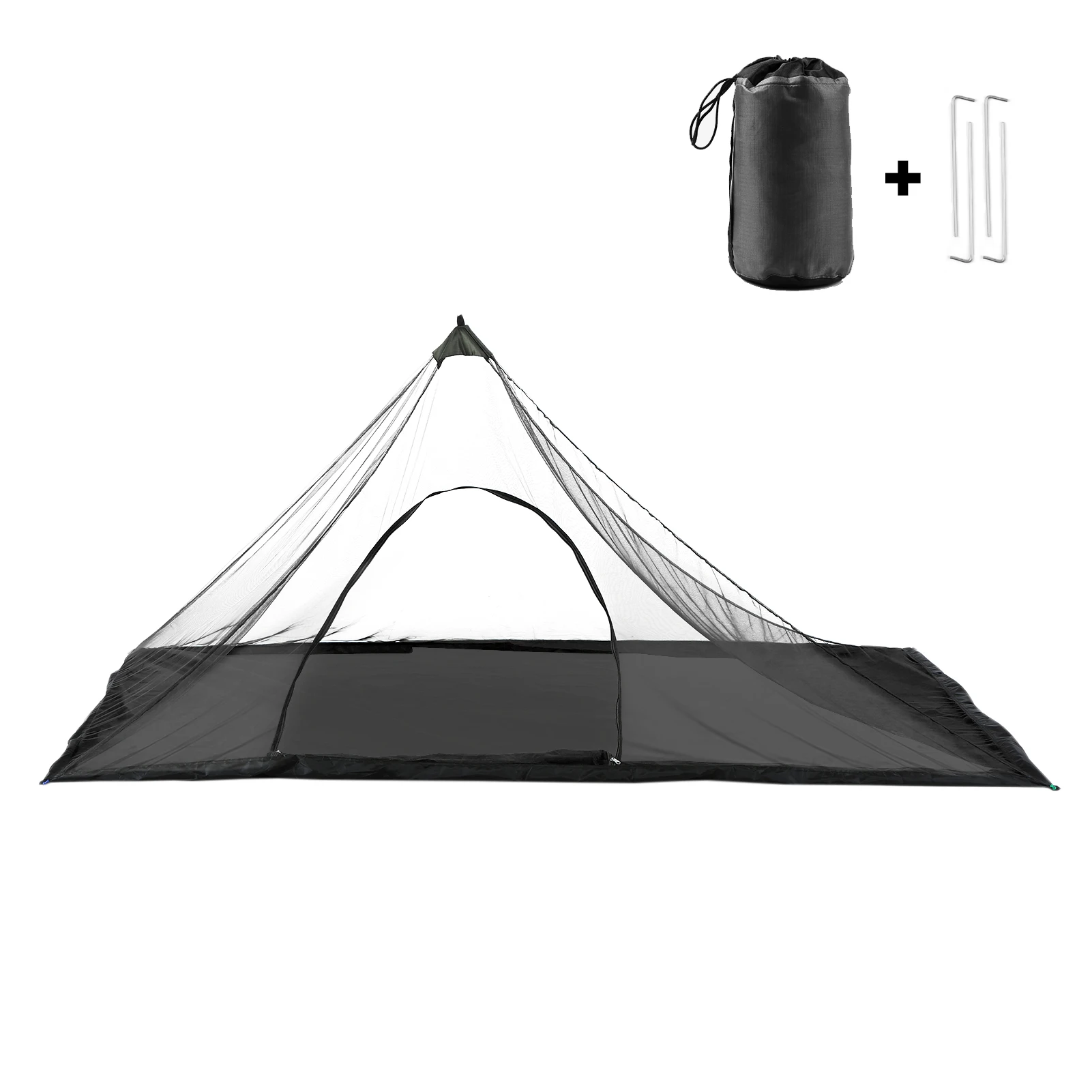 Camping Tent Waterproof Mosquito Net Mesh Tent with Carry Bag for Outdoor Picnic - £25.76 GBP