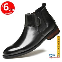 Chelsea Boots Ankle Men Army  Warm Elevator Shoes High Increase Insole 6... - $126.19