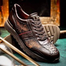 Brescia Washed Classic Calfskin Fashion Sneaker Men's Cognac image 8