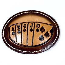 Vintage Belt Buckle Western Straight Cards Cowboy Cowgirl Tooled Leather... - $36.00