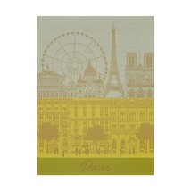 Le Jacquard Francais Paris Panorama Sun Yellow Tea or Kitchen Towel - $28.00