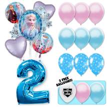 Frozen Deluxe Balloon Bouquet - Blue Number 2 - £25.42 GBP