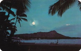 Moonlight Over Waikiki Hawaii HI Postcard C42 - £2.24 GBP