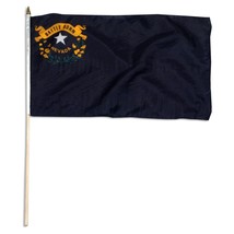 1 Dozen 12&quot;x18&quot; Nevada State Stick Flags 12x18in Handheld - $485.73 MXN