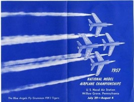 National Model Airplane Championship Program 1957 Naval Air Station Will... - $17.82