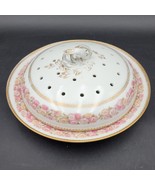 GDA Gerard Limoges France Pink Roses Floral Round Covered Serving Bowl c... - $49.49