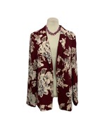 Lulus Floral Satin Open Front Blazer Size M - £29.97 GBP