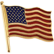 14K White or Yellow Gold American Flag Pin - $249.99+