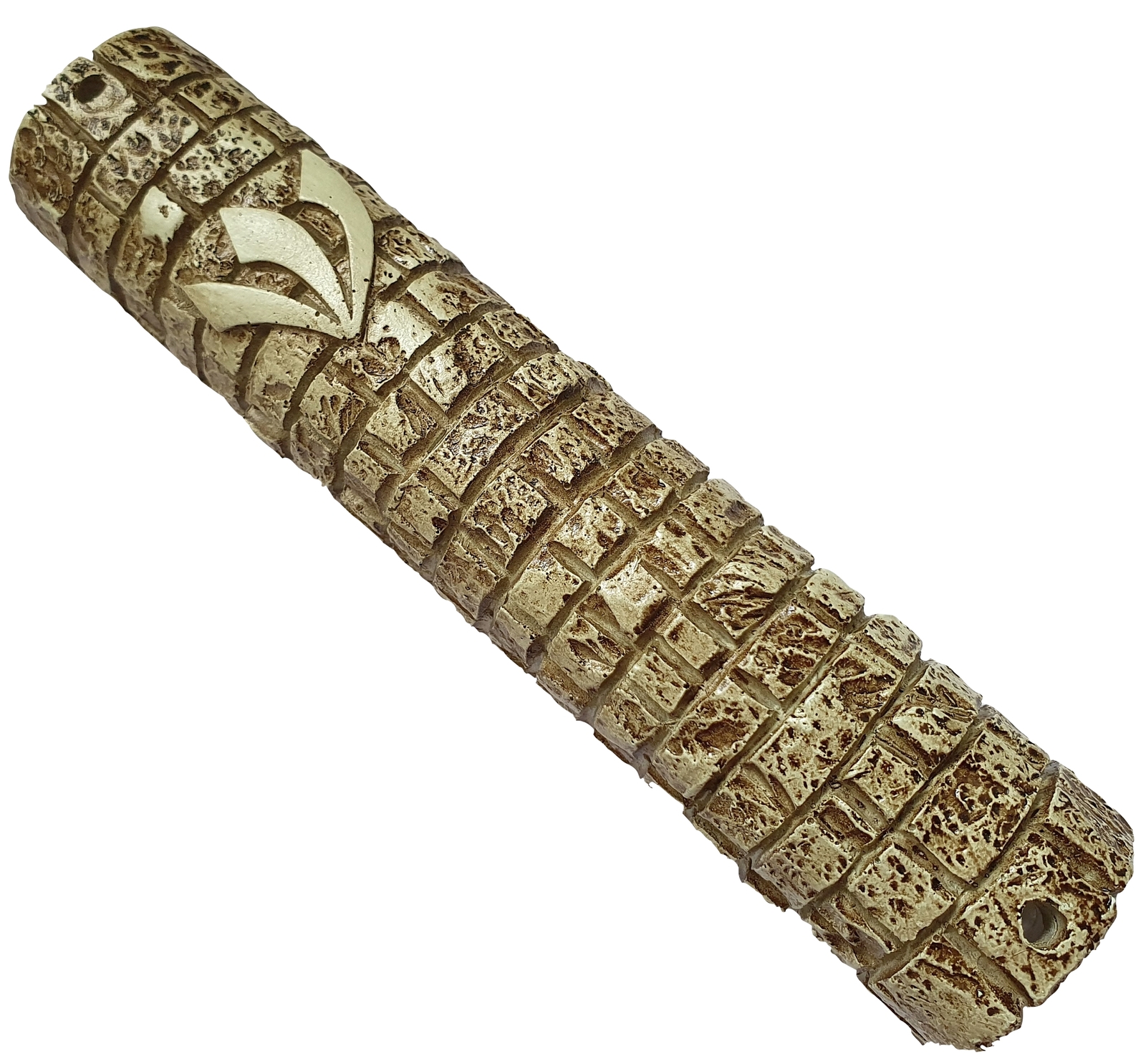 Incredible 6" Jerusalem real stone mezuzah mezuza from Israel needs 12cm scroll