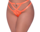 Magic Silk Rude Awakening Cheeky Panty Neon Orange Queen Size - $24.95