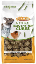 Sunseed Natural Timothy Hay Cubes: High-Fiber, Pesticide-Free Treat for Small An - £15.80 GBP