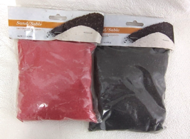  Decorative Craft Sand Accents Pink Black 1.1 lb Lot of 2 - £4.74 GBP