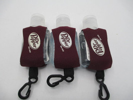 Dr Pepper Travel Hand Sanitizer Holder with Carabiner Clip Set of 3 - $8.91