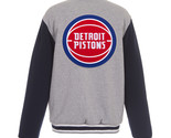 NBA  Detroit Pistons Reversible Full Snap Fleece Jacket JHD Embroidered ... - £107.90 GBP