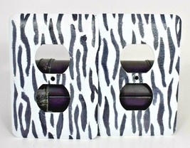 TayMac Zebra Print Metal Wall Outlet Covers (4 pack) - $16.54