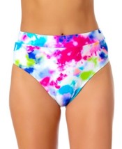 California Waves Tie-Dyed High-Waist Bikini Bottoms - £9.83 GBP