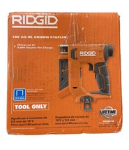 OPEN BOX - RIDGID R09897B 18V Cordless 3/8 in. Crown Stapler Bare (Tool Only) - £72.32 GBP