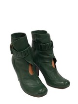 Chie Mihara Teal / Green Women’s Leather Booties Side Button Sz 40 EU 10 US - £98.92 GBP