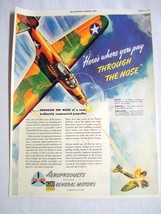 1942 WWII Ad Aeroproducts, Division of General Motors, Army Fighter Feat... - $9.99