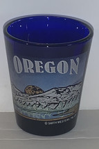 Souvenir Shot glass OREGON Cobalt Blue Glass Oregon - £6.35 GBP