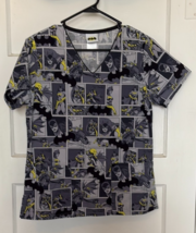 DC Comics Women&#39;s Batgirl Graphic Comic Print Scrub Top Size XS - $17.10