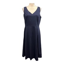 Chaps Dress Womens 12 Navy Blue A Line Classic Capsule Preppy Minimalist Office - £20.40 GBP