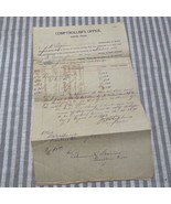 Texas Comptrollers Office 1903 Signed J. W. Stephens  - $28.55 CAD