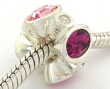 Authentic Chamilia Majestic Ovals Pink Cz 925 Silver Bead Charm 2083-020... - $29.44