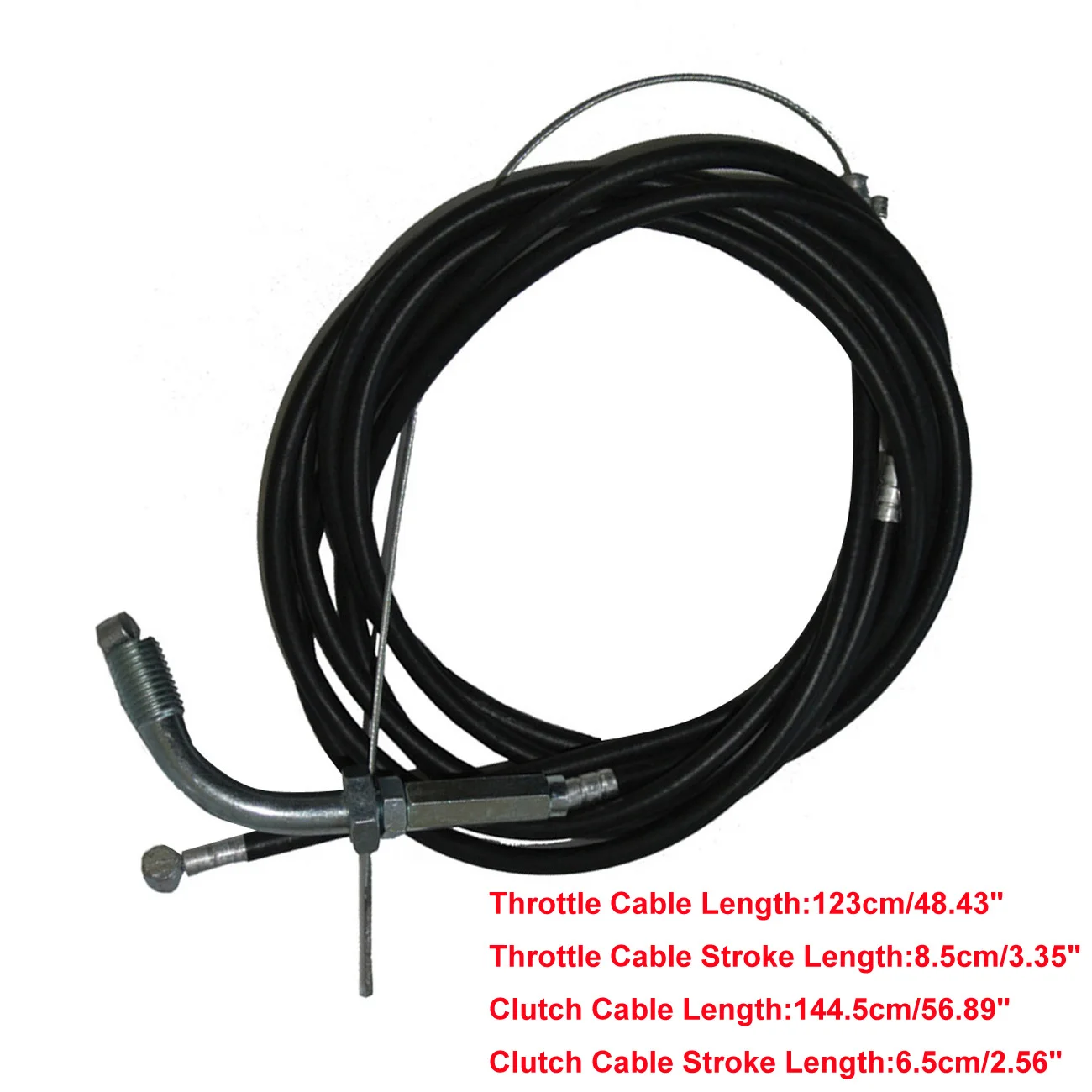 Motorized Bicycle Bike Throttle Cable &amp; Clutch Cable Engine  49cc 60cc 66cc 80cc - £101.54 GBP