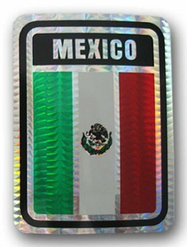 Mexico Country Flag Reflective Decal Bumper Sticker - $2.88