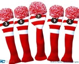 NEW 3 5 7 9 X RED WHITE KNIT golf clubs Headcover Head covers Set RETRO DD - $48.42