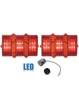 69 Ford Mustang Rear LED Tail Light Lamp Lens w/ Stainless Trim &amp; Flashe... - $170.88