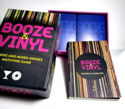 Booze and Vinyl Card Game Music And Mixed Drinks Cocktails Matching Part... - $11.20