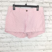 Old Navy Shorts Women 4 Pink Eyelet Everyday Short Mid Rise Cotton Casua... - $19.99