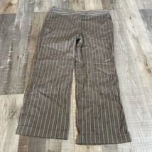 Studio M Women Brown striped Casual Pants Sz 10 - $12.22