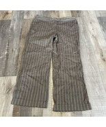 Studio M Women Brown striped Casual Pants Sz 10 - £9.64 GBP