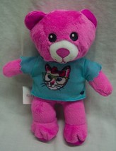 Build A Bear PINK TEDDY BEAR W/ CAT SHIRT 6&quot; Plush STUFFED ANIMAL Toy - £11.63 GBP