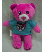 Build A Bear PINK TEDDY BEAR W/ CAT SHIRT 6&quot; Plush STUFFED ANIMAL Toy - £11.68 GBP