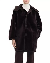 Theory Women&#39;s Shearling Reversible Hooded Coat Mink Shearling Suede-Small - £363.61 GBP