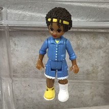 FISHER PRICE Sweet Streets Dollhouse African American Girl Doll Cast on Foot HTF - £7.73 GBP