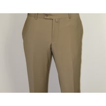 Men's MONO Turkey Slacks 100% Wool Plain Front Slim Fit 2502-7 Tan image 5