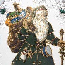 Main Peint Père Noël Sur Ardoise Pays Noël Décor - £62.96 GBP